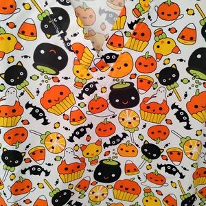 Halloween Themed Women's Scrub Top